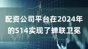 配资公司平台在2024年的S14实现了蝉联卫冕